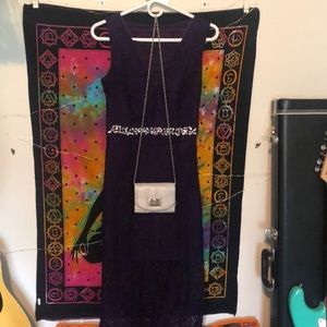 Beautiful lace style gown with slit